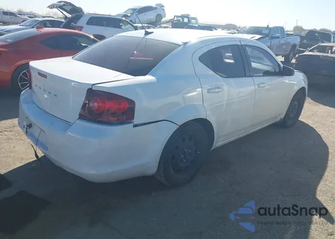 2014 Dodge Avenger Se из США, поврежденный, VIN 1C3CDZAB5EN188602